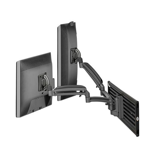 Chief Kontour K1S Black Dynamic Slatwall Mount, 2 Monitors-K1S220B
