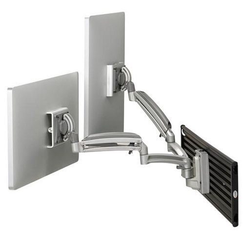 Chief Kontour K1S Silver Dynamic Slatwall Mount, 2 Monitors-K1S220S