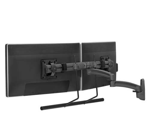 Chief Kontour K2W Black Wall Mount Swing Arm, Dual Monitor Array-K2W22HB