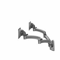 Chief Kontour K2W Black Wall Mount Swing Arms, Dual Monitors-K2W220B