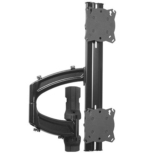 Chief Kontour K4 Black 1x2 Vertical Focal Depth-Adjustable Array, Wall Mounted-K4W120B
