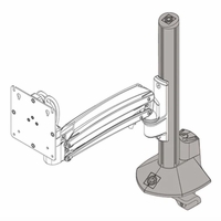 Chief KXC K1C K2C CLMN DESK CLAMP BASE, WHT - KRA245W