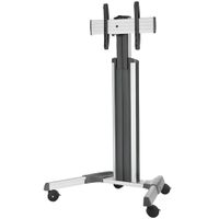 Chief Medium Fusion Manual Height Adjustable Mobile AV Cart (Silver) - MPAUS