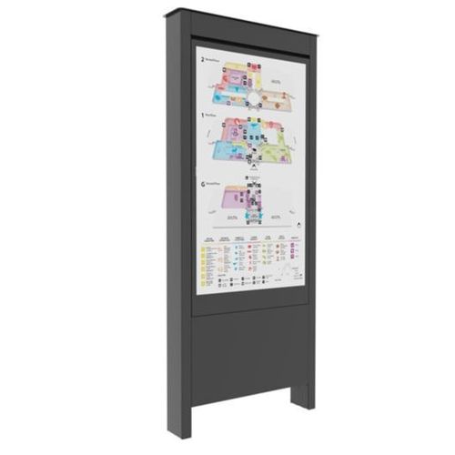 Chief OUTDOOR PORTRAIT KIOSK, LG 55XE4, BLACK - OLF55BP-LG