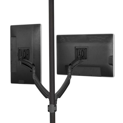 ChiefKontour K1P Black Dynamic Pole Mount, 2 Monitors-K1P220B