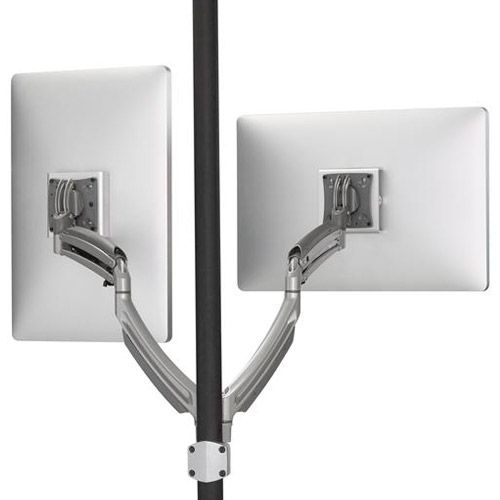ChiefKontour K1P Silver Dynamic Pole Mount, 2 Monitors-K1P220S