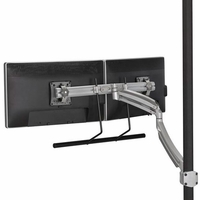 ChiefKontour K1P Silver Dynamic Pole Mount, Dual Monitor Array-K1P22HS