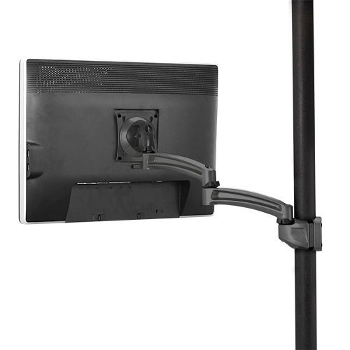 ChiefKontour K2P Black Pole Mount Articulating Arm, Single Monitor-K2P120B