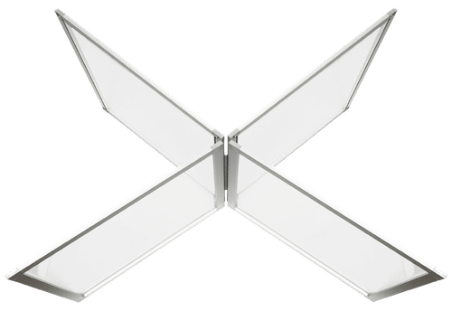 Student Clear 4-Panel Tabletop Divider - Clarity Shield 4