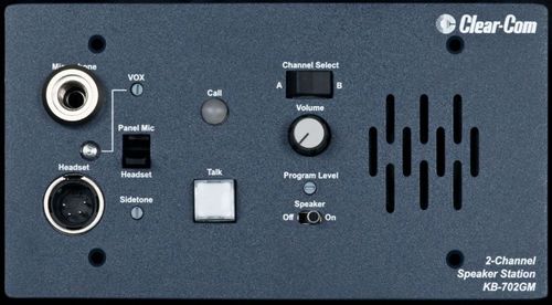 Clear-Com 2-Channel Remote Speaker Station with Gooseneck Mic Connector - KB-702GM