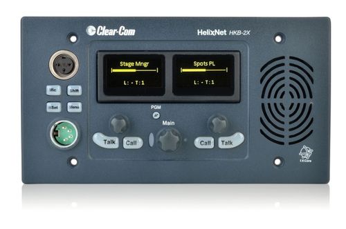 Clear-Com 4-Channel 2 Display with Shift Page Digital Speaker Station - HKB-2X