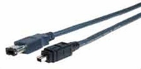 Comprehensive HR Pro Series IEEE 1394 Firewire 6 pin plug to 4 pin plug cable 3ft  - FW6P-FW4P-3ST