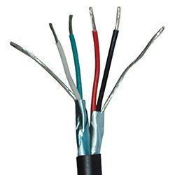 Covid 1,000' Roll Audio Cable, (2) 18 AWG Shielded Twisted Pairs, Plenum - CSP3400-18-1KR