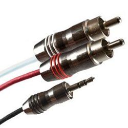 Covid 100' Audio Adapter Cable, (2) RCA Male (1) 3.5MM Male, 22 AWG Construction, Plenum - CSP3425-22-100