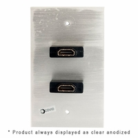 Covid Cables 1-Gang, (2) HDMI Female, Black W1217F-BK