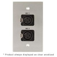 Covid Cables 1-Gang, (2) Neutrik 3 Pin XLR Female, Black W1225S-BK