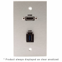 Covid Cables 1-Gang, HDMI Pigtail, Keystone USB-3-AA, White W1231M-W