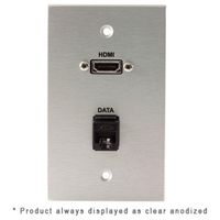 Covid Cables 1-Gang, HDMI Pigtail, RJ45-CAT5, Clear Anod W1227M-CA