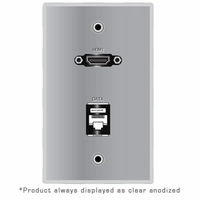 Covid Cables 1-Gang, HDMI Pigtail, RJ45-CAT6, Black Anod W1229M-BA