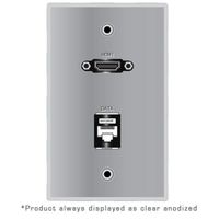 Covid Cables 1-Gang, HDMI Pigtail, RJ45-CAT6, White W1229M-W