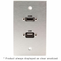 Covid Cables 1-Gang, HDMI Pigtail, USB AA Pigtail, White W1219P-W