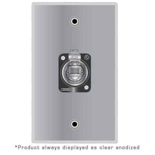 Covid Cables 1-Gang, Neutrik Cat6a Shielded, Black Anod W1147F-BA