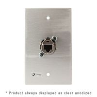 Covid Cables 1-Gang, Neutrik Cat6a Shielded, Clear Anod W1147F-CA