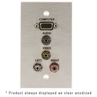 Covid Cables 1-Gang, VGA, 3.5mm, (3) RCA YRW, Black W1500F-BK