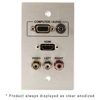 Covid Cables 1-Gang, VGA, 3.5mm, HDMI, (3) RCA, White W1625F-W