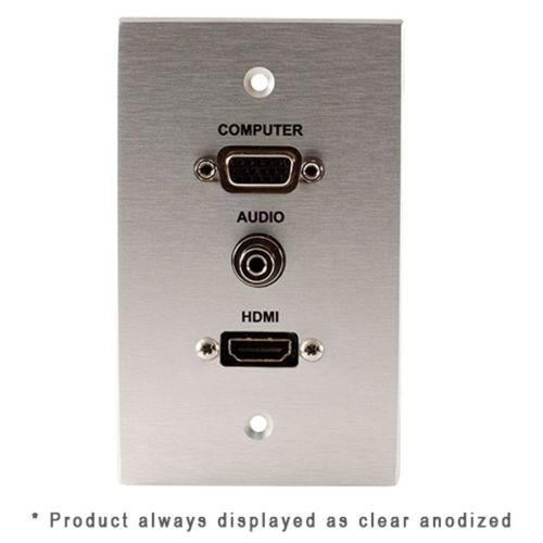 Covid Cables 1-Gang, VGA Female, 3.5mm, HDMI Female, White W13125F-W