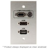 Covid Cables 1-Gang, VGA, HDMI Female, 3.5mm, USB AB, AW W1407F-AW