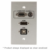 Covid Cables 1-Gang, VGA, HDMI Female, 3.5mm, USB BA, BA W1408F-BA