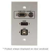 Covid Cables 1-Gang, VGA, HDMI Female, 3.5mm, USB BA, CA W1408F-CA