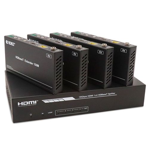 Covid 1x4 HDMI 2.0 Splitter over HDBaset with 4xReceiver - D1H4B-200