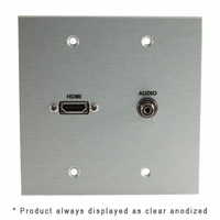 Covid Cables 2-Gang, HDMI Pigtail Female, 3.5mm, Black W2201M-BK