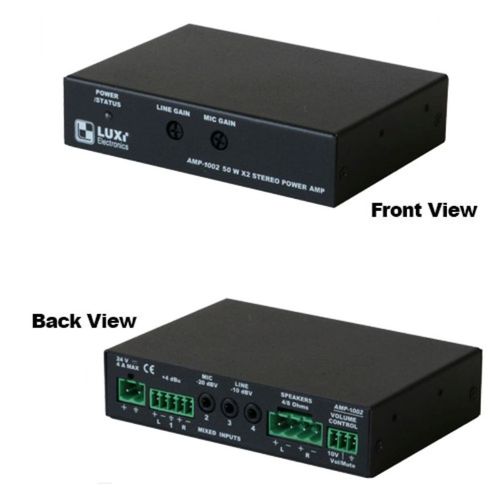 Covid Cables 50W x 2 Stereo Power Amplifier, Class D LUX-AMP-1002-NPS