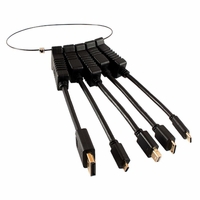 Covid Cables Adapter Loop, DP-P, MDP-P, USB-C-P, MHD-P, MCHD-P ADR-5000