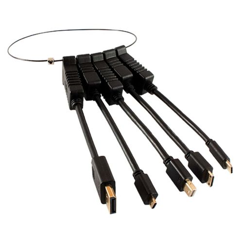 Covid Cables Adapter Loop, DP-P, MDP-P, USB-C-P, MHD-P, MCHD-P ADR-5000