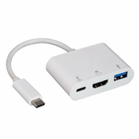 Covid Cables Adapter Pigtail, USB C-Male To HDMI+USB3.0+Type-C ADP-USBCM-CHDU3