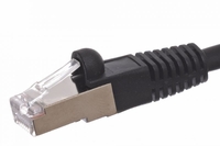Covid Cables Cat 6 Shielded, RJ45 to RJ45, Black Jacket, 75ft C6F-RJ-BLK-75