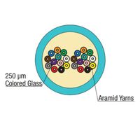 Covid Cables Cleerline, 24-Strand, Single Tube OM3, Plenum, 1KR CLR-24STD50125MOM3P