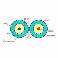 Covid Cables Cleerline Fiber, Duplex, OM3, Riser, 1,000' Box CLR-D50125MOM3R