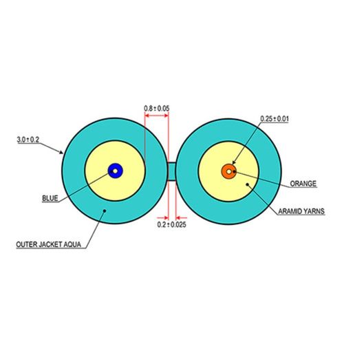 Covid Cables Cleerline Fiber, Duplex, OM3, Riser, 1,000' Box CLR-D50125MOM3R