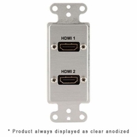 Covid Cables Decora, (2) HDMI Female, Black Anod D1217F-BA