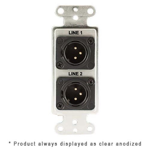 Covid Cables Decora, (2) Neutrik 3 Pin XLR Male, Clear Anod D1226S-CA