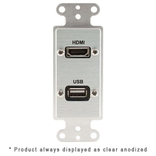 Covid Cables Decora, HDMI Pigtail, USB AA Pigtail, Black Anod D1219P-BA