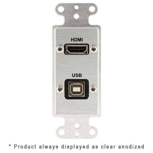 Covid Cables Decora, HDMI Pigtail, USB BA Pigtail, Clear Anod D1218P-CA