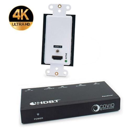 Covid Cables HDBaseT Set, HDMI 4K, 18G, Tx-WP+ Rx-Box EHB-220-W