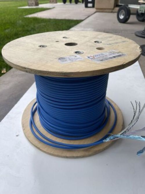 Covid Cables Shielded, Cat 6a, 10 Gb, Blue Jacket, 1,000' Reel C6AF-BLU-1KR