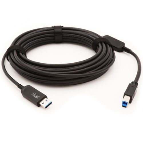Covid Cables USB 3.0 AOC Cable, A-Male to B-Male, Plenum, 100ft P-U3A-AB-100